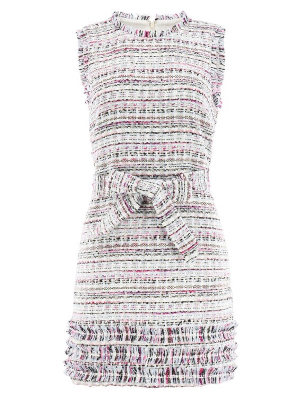 Cinq à Sept Ashton Belted Tweed Mini Dress Vibrant Plum Multi Size 10
